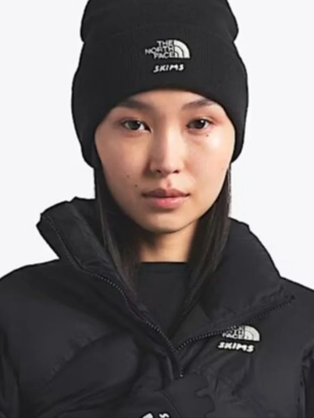 SKIMS THE NORTH FACE Beanie Onyx ONE SIZE FITS ALL